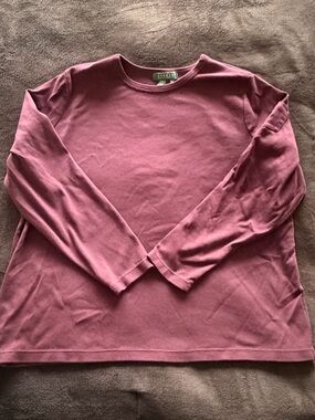 Ralph Lauren Lauren Crewneck Top in Mauve / Plum